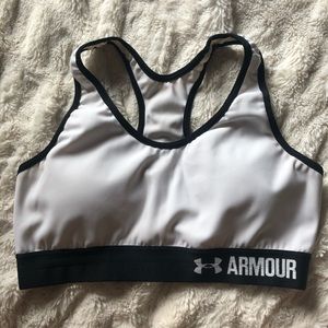 White Under Armour sports bra
